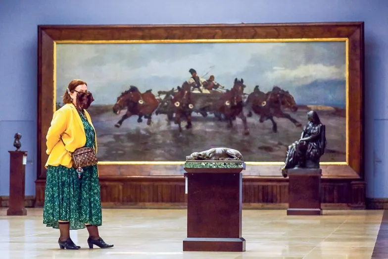 Galeria Sztuki Polskiej XIX wieku w Sukiennicach otwarta po przerwie spowodowanej pandemią, Kraków, 10 maja 2020 r. Fot. BEATA ZAWRZEL / REPORTER