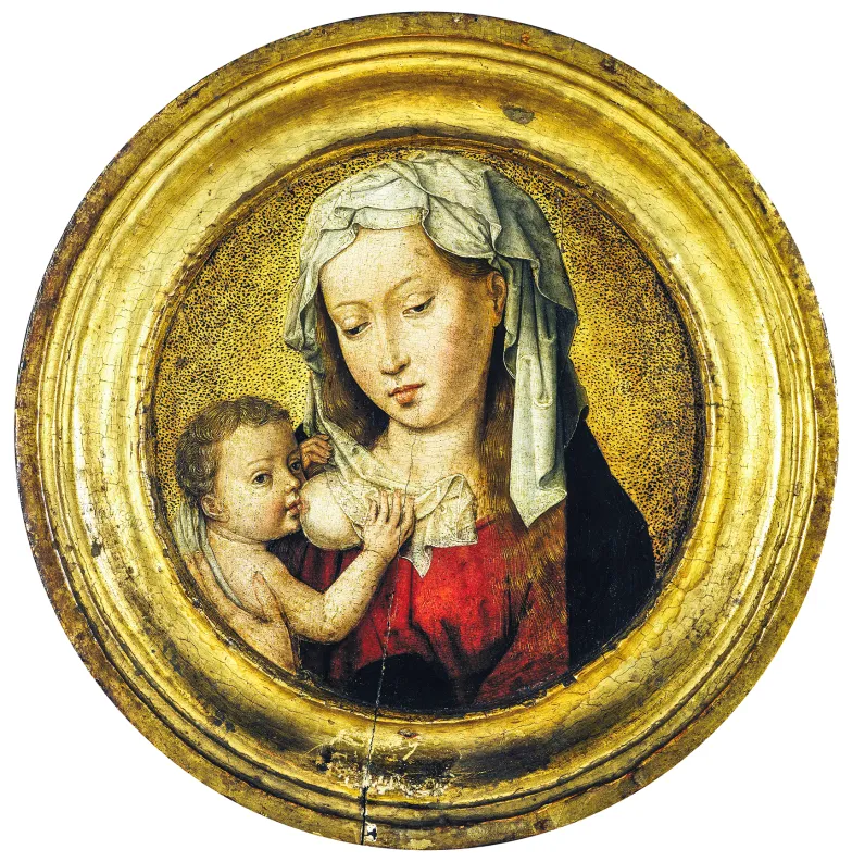 Hans Memling, Matka Boska karmiąca, 1480, olej na desce, Museum Van der Berg w Antwerpii / Fot. Reprodukcje dzięki uprzejmości Muzeum Narodowego w Krakowie