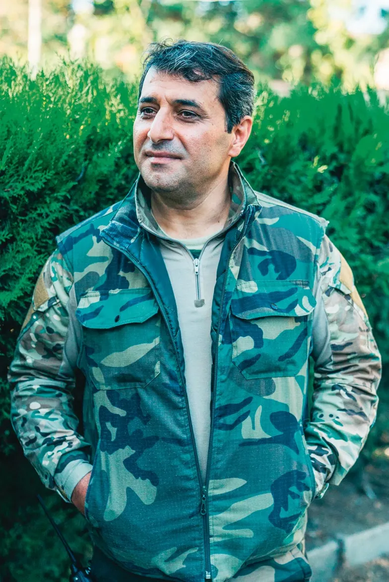 Aslan Sagijan wrócił z Moskwy bronić rodzinnego Martuni. 23 października 2020 r. / FOT. PAWEŁ PIENIĄŻEK