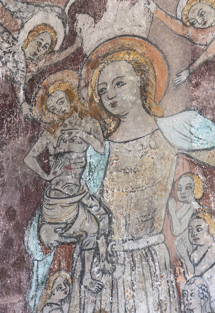 Matka Miłosierdzia, ok. 1360-1370, kościół parafialny w Mariapfarr (Austria), malowidło na południowej ścianie prezbiterium / fot. Christian Nikolaus Opitz / Creative Commons