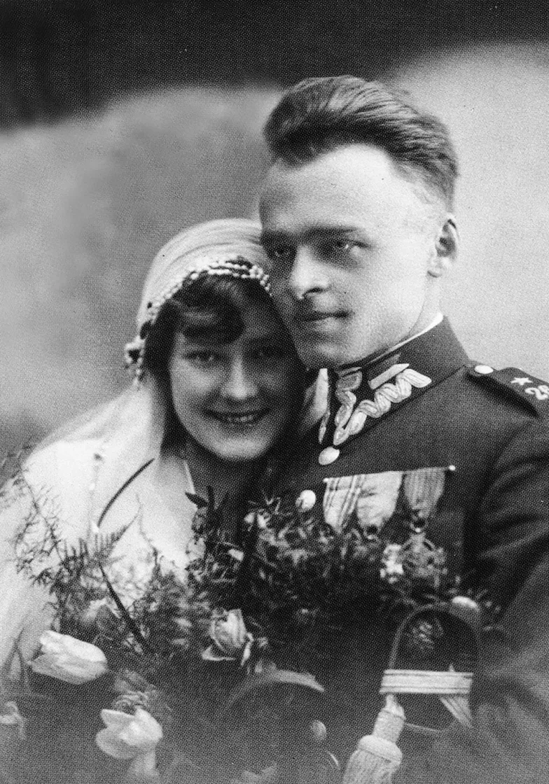 Zdjęcie ślubne Marii i Witolda Pileckich, kwiecień 1931 r. / Fot. Ze zbiorów rodziny Pileckich / AIPN