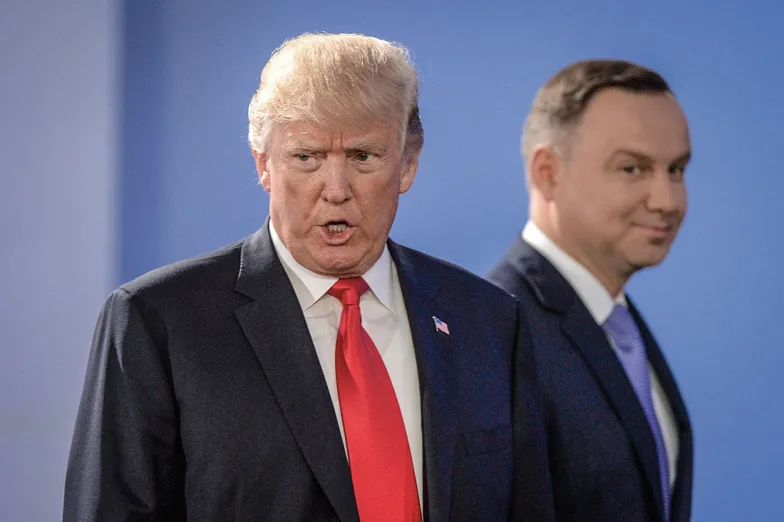 Prezydenci Donald Trump i Andrzej Duda, Warszawa, 6 lipca 2017 r. / Fot. Rafał Olksiewicz / REPORTER
