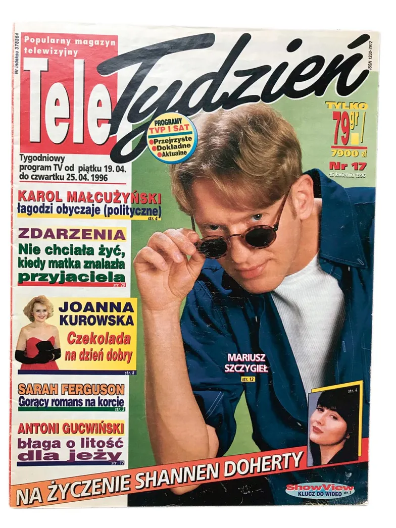 Na okładce "Tele Tygodnia", 1996 r. / Archiwum prywatne Mariusza Szczygła