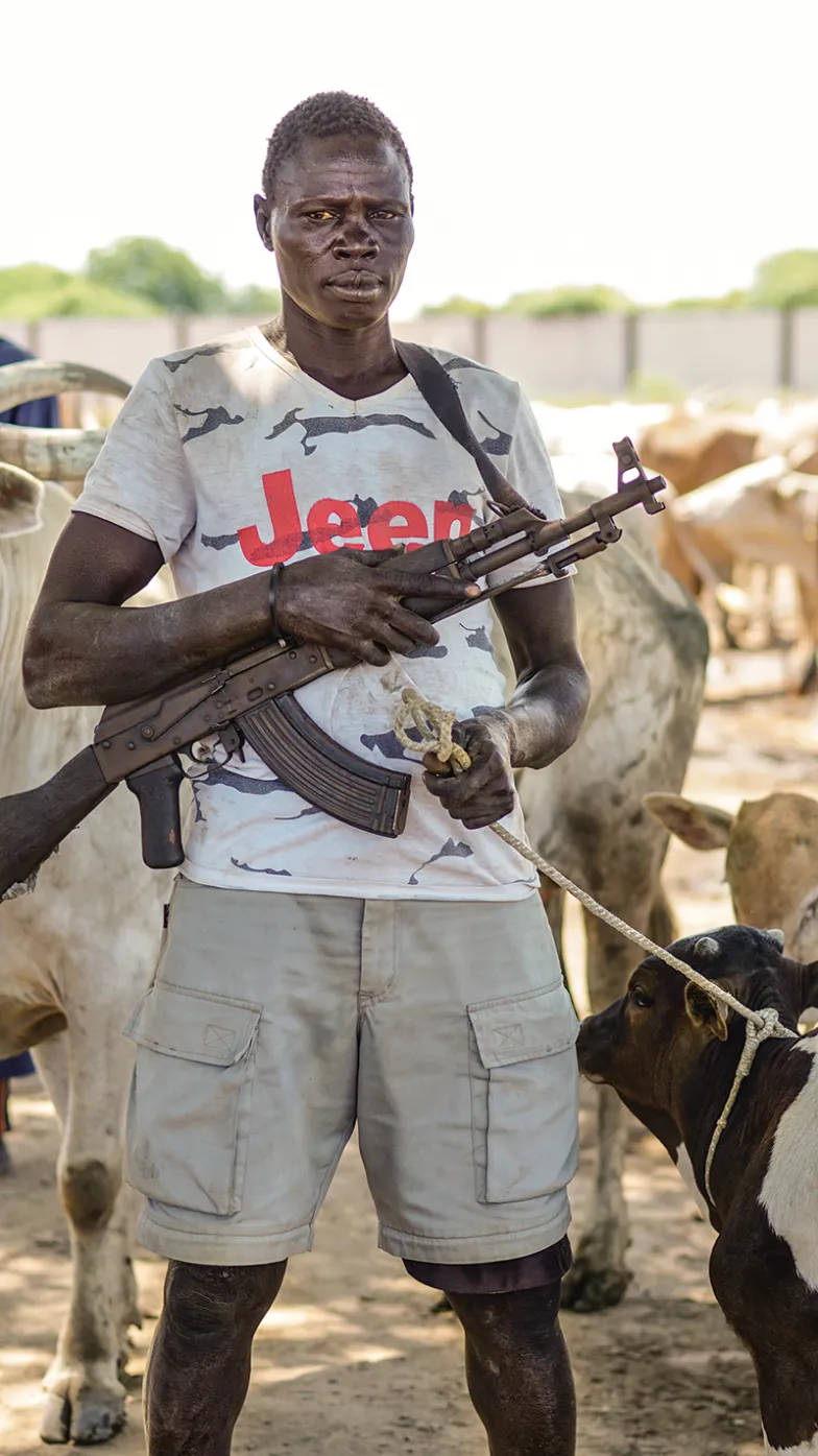 MASIO DENG, przywódca grupy pasterzy z obozowiska w miejscowości Bor. Sudan Południowy, 2021 r. / fot. Natalia Ojewska