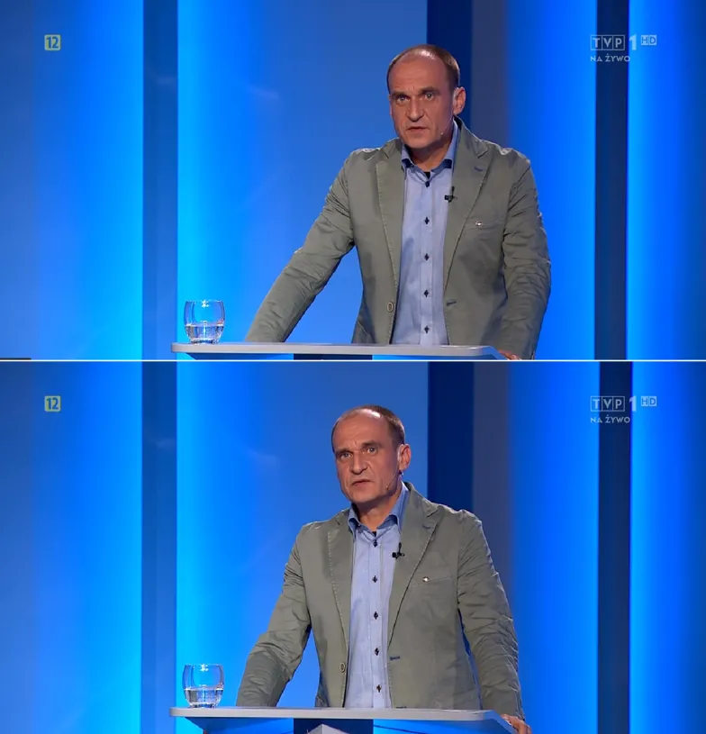 Paweł Kukiz w debacie prezydenckiej w TVP1