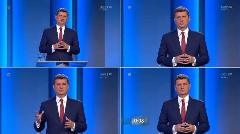 Janusz Palikot w debacie prezydenckiej w TVP1