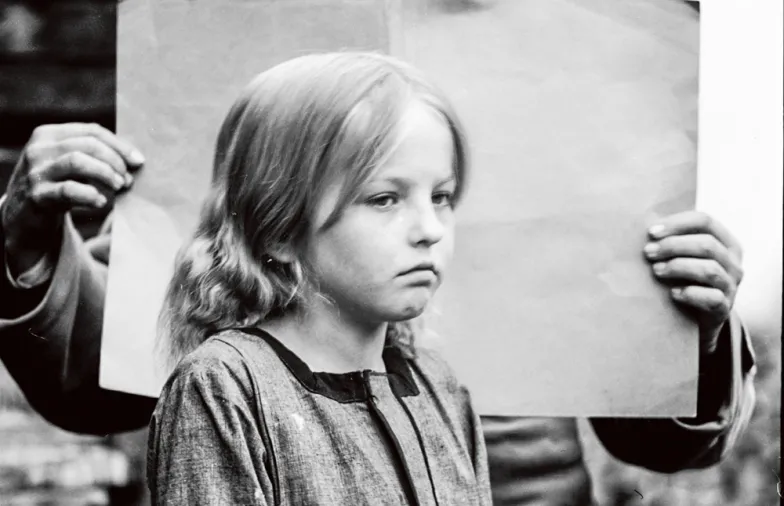Dziewczynka ze wsi łemkowskiej z okolic Krynicy, Generalne Gubernatorstwo, 1940, Archiwum Uniwersytetu Jagiellonskiego