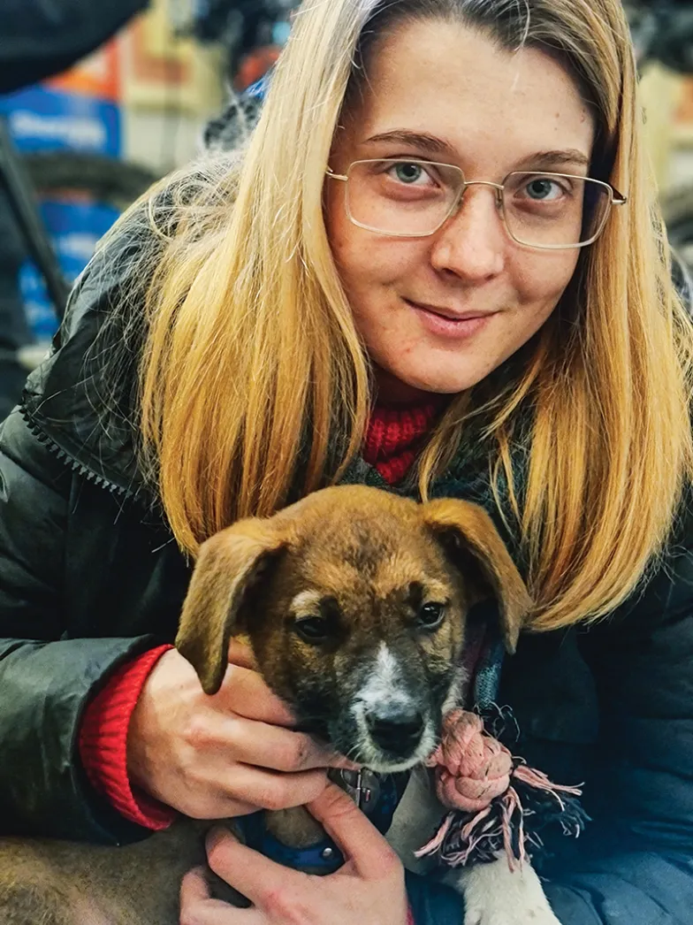 Alina na przejściu granicznym Medyka-Szeginie / fot. Marek Rabij