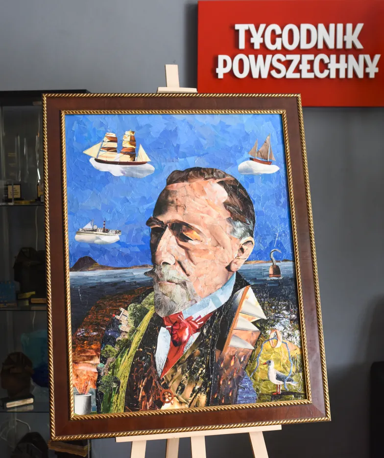 Obraz Albina Talika „Joseph Conrad” w redakcji „Tygodnika Powszechnego” / Fot. Jacek Taran