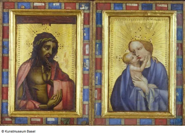 Dyptyk ok. 1400/1410, Mistrz wiedeński, Kunstmuseum Basel (źródło: http://sammlungonline.kunstmuseumbasel.ch/)