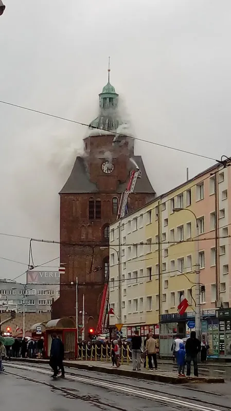Pożar katedry w Gorzowie Wlkp., 1 lipca 2017 r. / fot. EAST NEWS