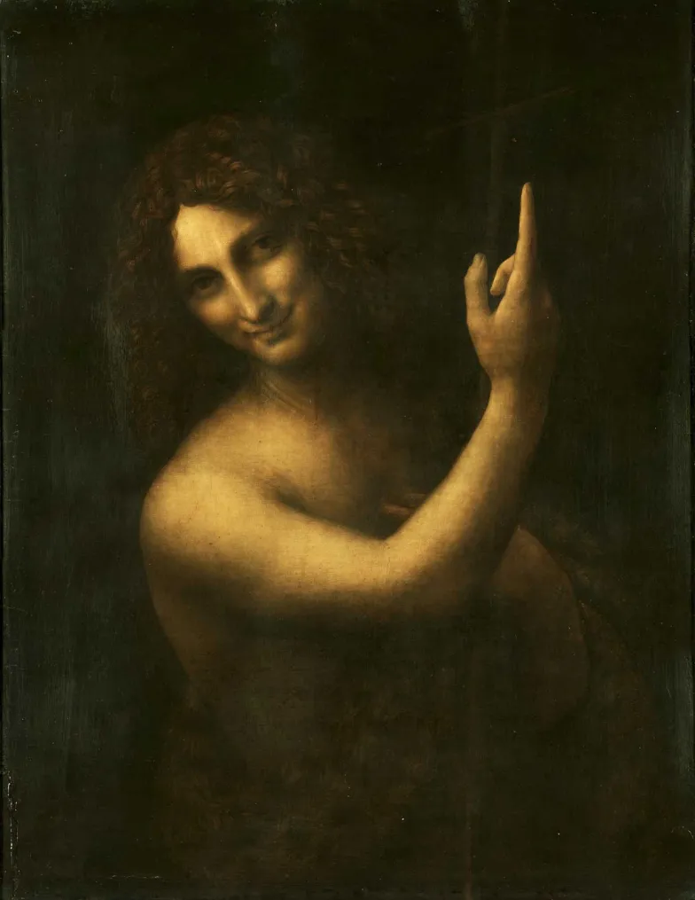 Leonardo da Vinci „Św. Jan Chrzciciel”, ok. 1513-16 r. / OMENA PUBLICZNA / GALERIE DE TABLEAUX EN TRÈS HAUTE DÉFINITION