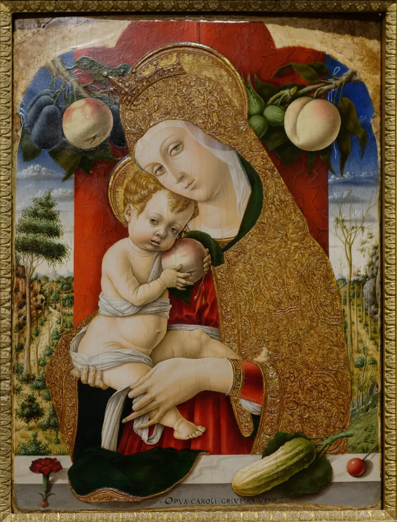 Carlo Crivelli, Madonna z Dzieciątkiem, ok. 1482-83, Accademia Carrara, Bergamo / Wikimedia Commons