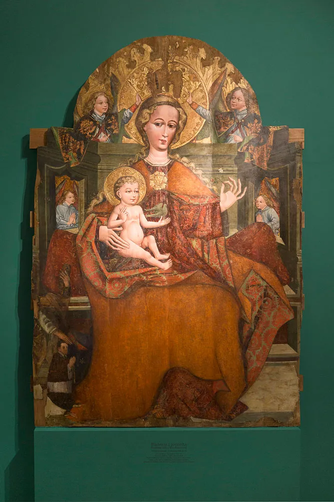 Madonna z Poziomką, 3. ćw. XV w., Muzeum Miejskie w Żywcu / fot. Mateusz Szczypiński / Pracownia Fotograficzna MNK