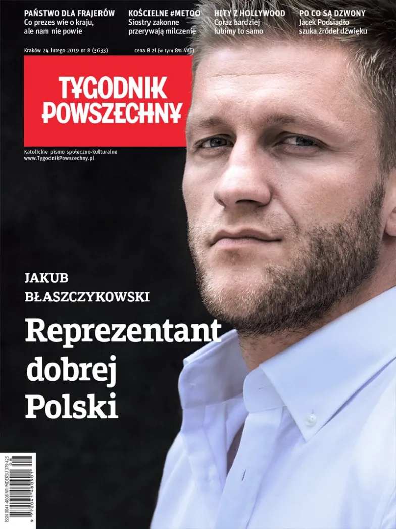 Okładka "Tygodnika Powszechnego" 8/2019 / fot. na okładce ZUZA KRAJEWSKA / WARSAW CREATIVES
