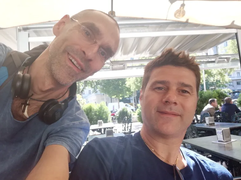 Mauricio Pochettino z korespondentem Tygodnika Powszechnego, Madryt, 31 maja 2019 r. / Fot. Michał Okoński Mauricio Pochettino z korespondentem Tygodnika Powszechnego, Madryt, 31 maja 2019 r. / Fot. Michał Okoński