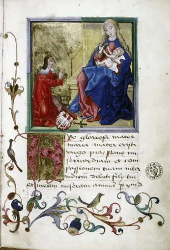 Modlitewnik Władysława, MS. Rawl. liturg. d. 6, fol. 1r (źródło http://bodley30.bodley.ox.ac.uk/)