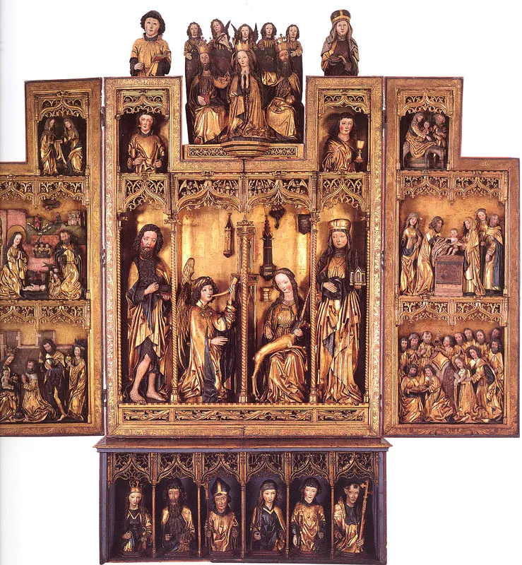 Poliptyk Zwiastowania z Jednorożcem, ok. 1480, z kościoła św. Elżbiety we Wrocławiu / Muzeum Narodowe w Warszawie