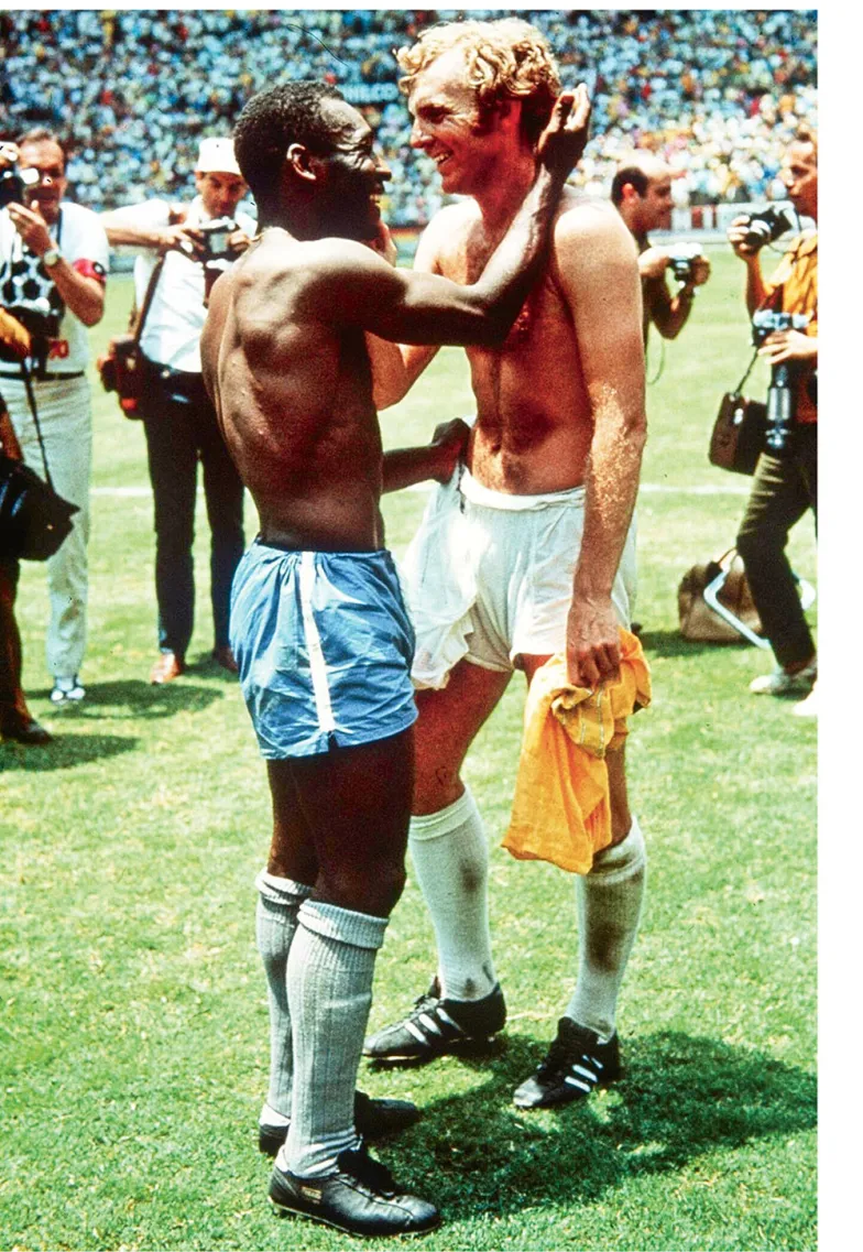 Pelé i Bobby Moore na mistrzostwach świata w Meksyku